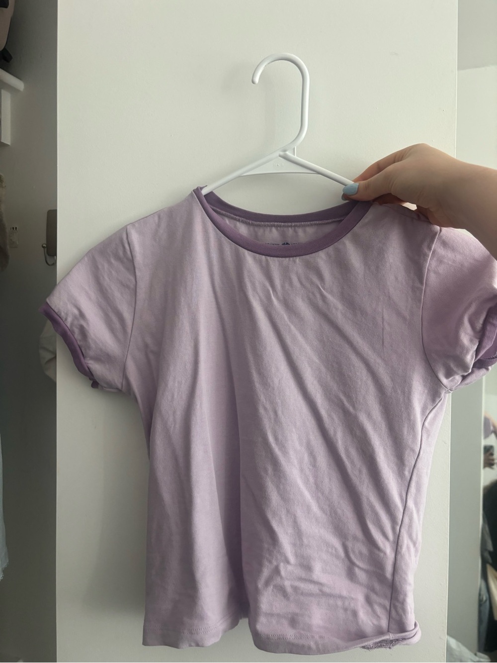Brandy Melville Lavender Purple Ringer Tee